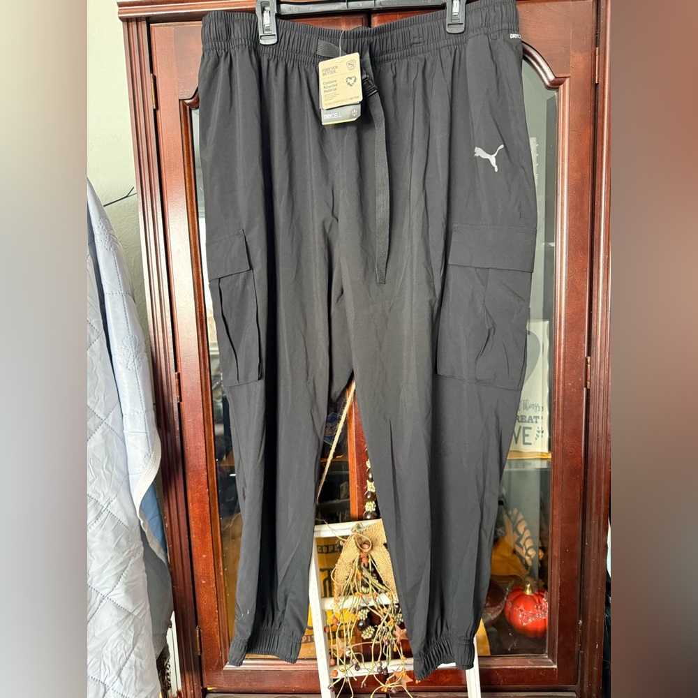 Puma Men's Charcoal Cargo Pants